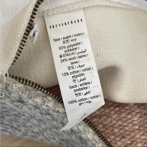 Pre Owned Pottery Barn Mali Handwoven Lumbar Throw Pillow Cover 16x26 - Picture 6 of 11